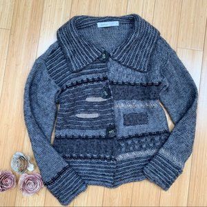 SKOVHUUS Danish mohair blend cardigan sweater, S.
